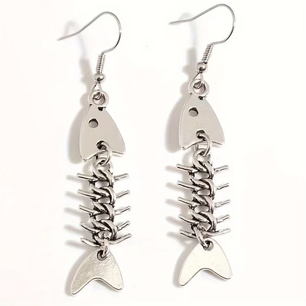 Fishbone Dangle Earrings #2313